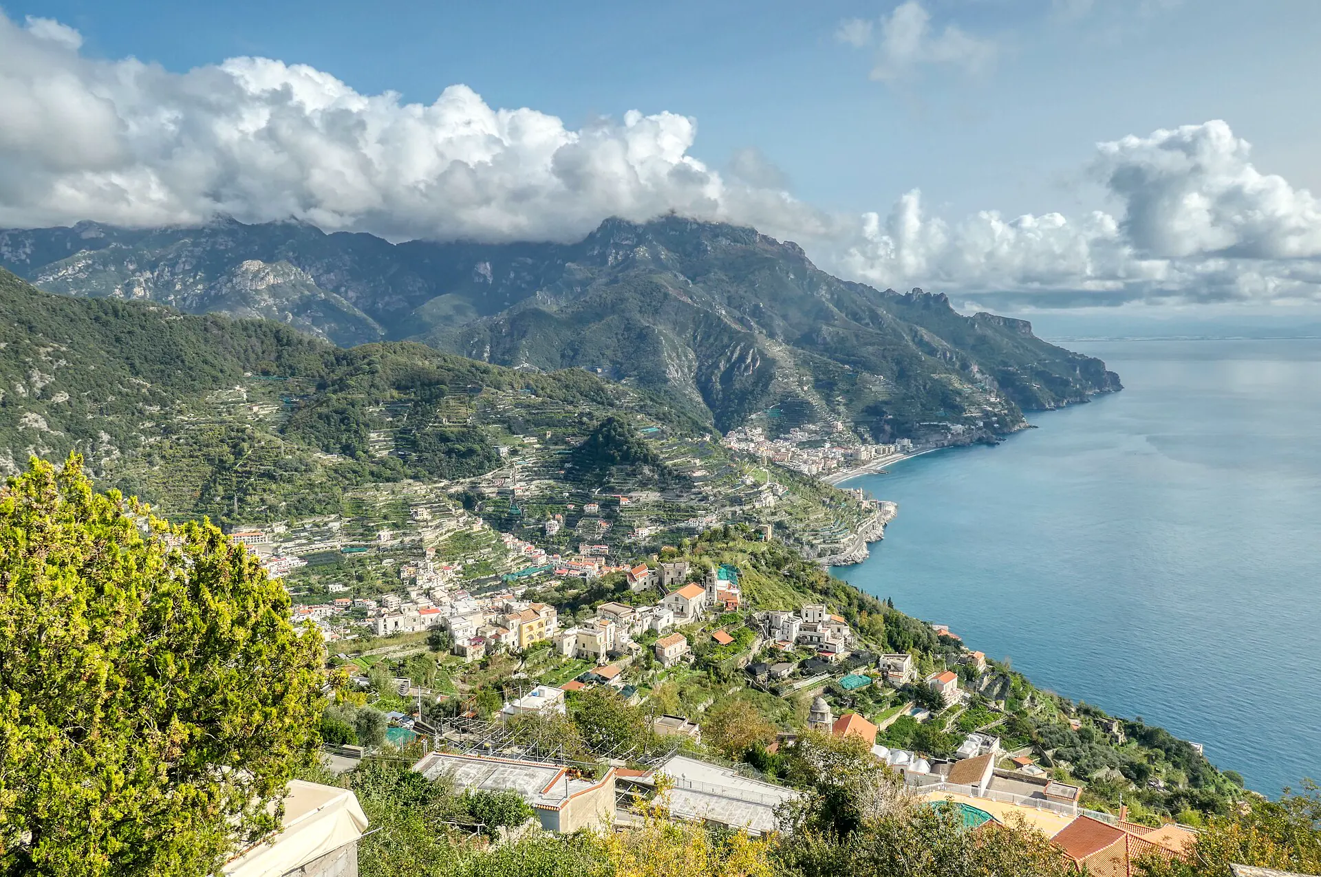 Amalfi Coast route in Italy