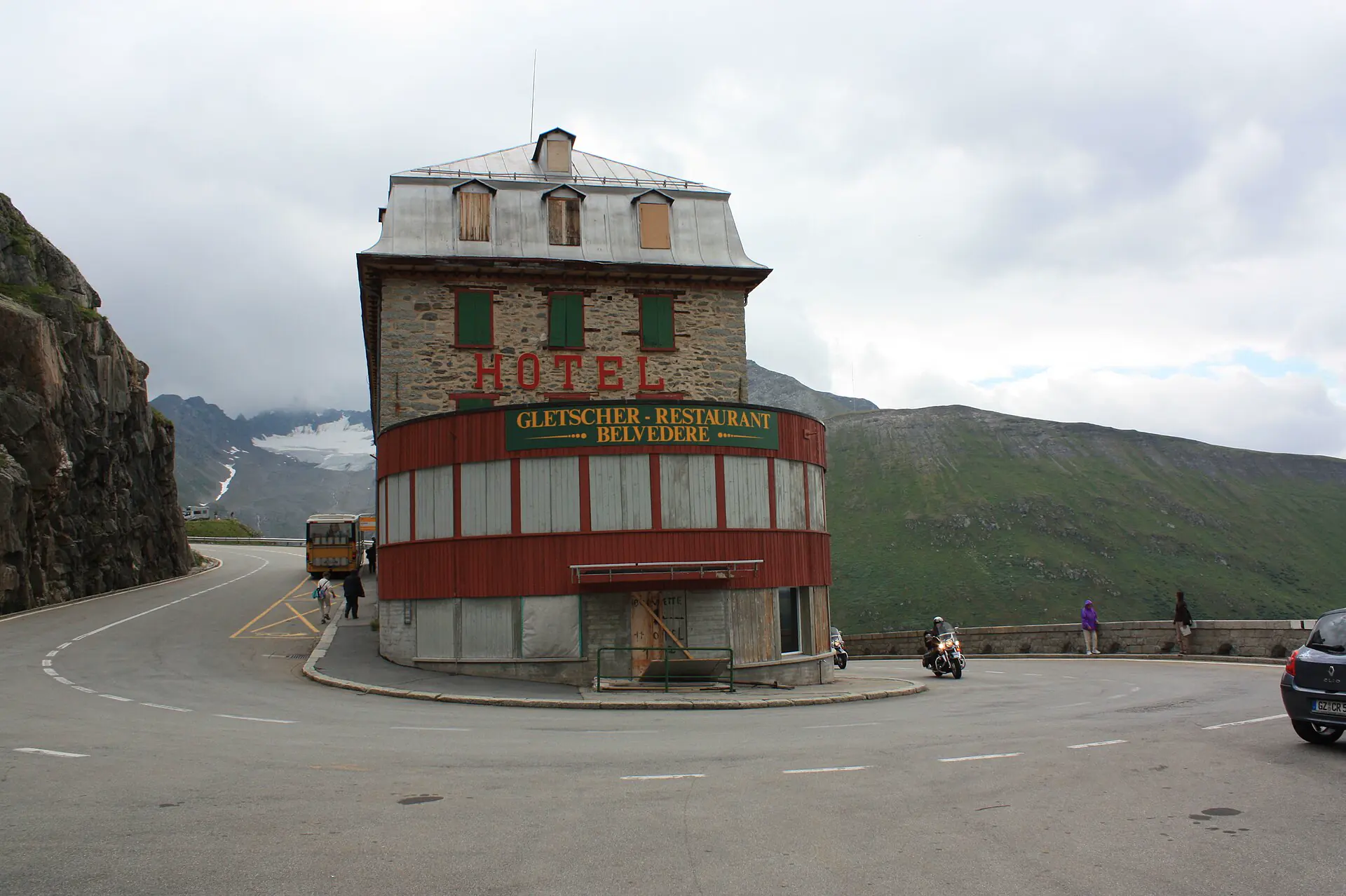 Furka Pass route in Switzerland