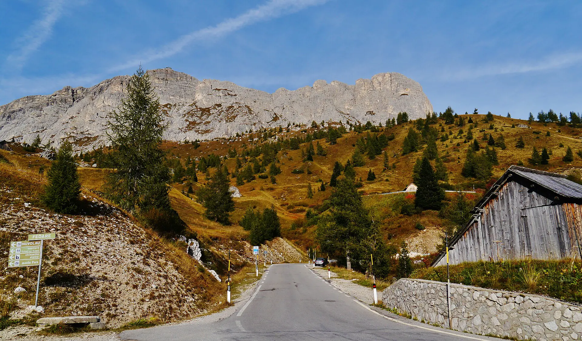 Passo Giau route in Italy