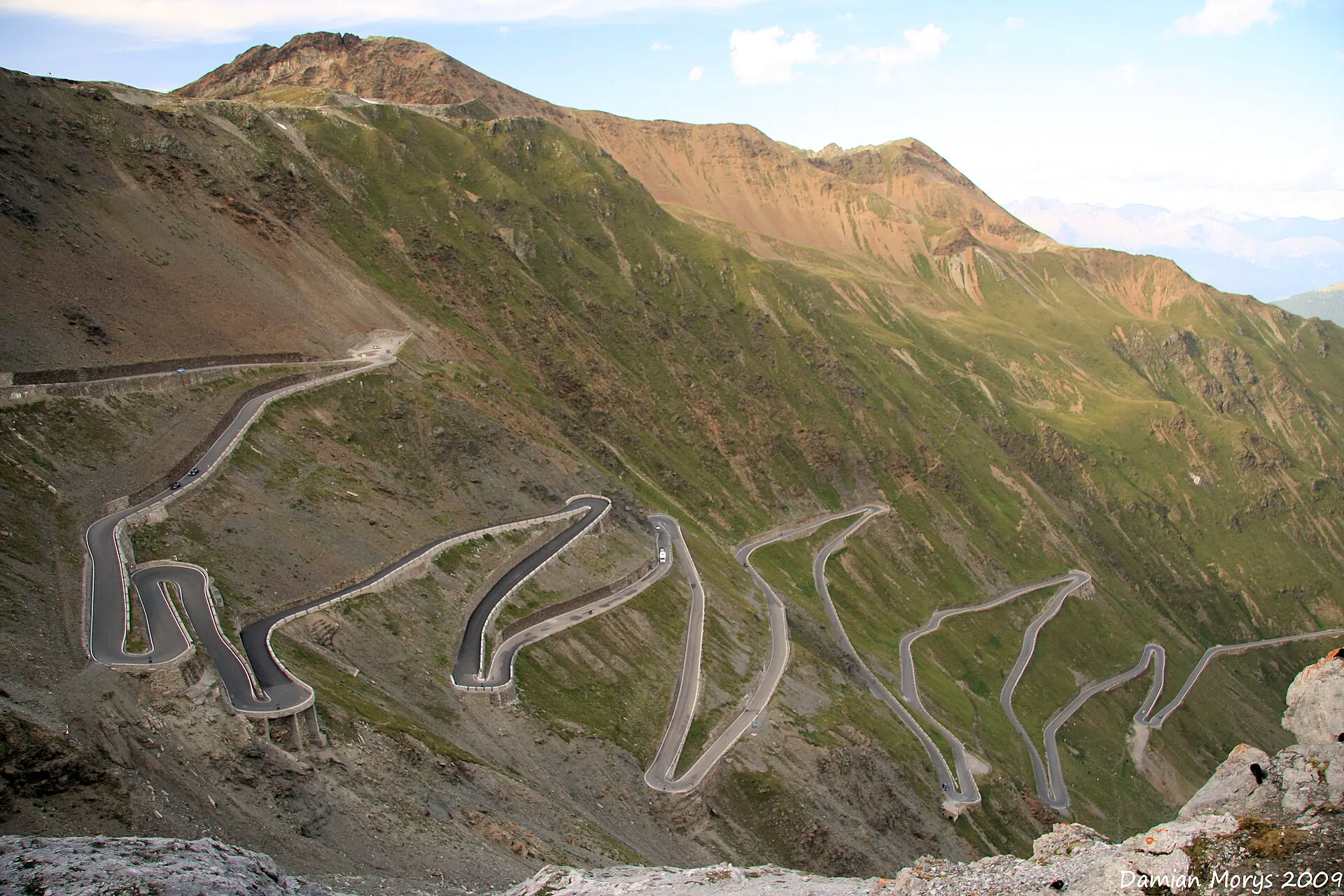 Stelvio Pass route in Italy